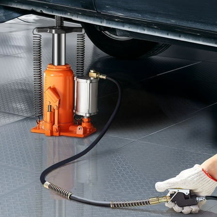 VEVOR Air Hydraulic Bottle Jack, 20 Ton (44092 lbs) Capacity, 10.2-19.5 Inch Lifting Range, Pneumatic/Manual Heavy Duty Welded Bottle Jack with Pump
