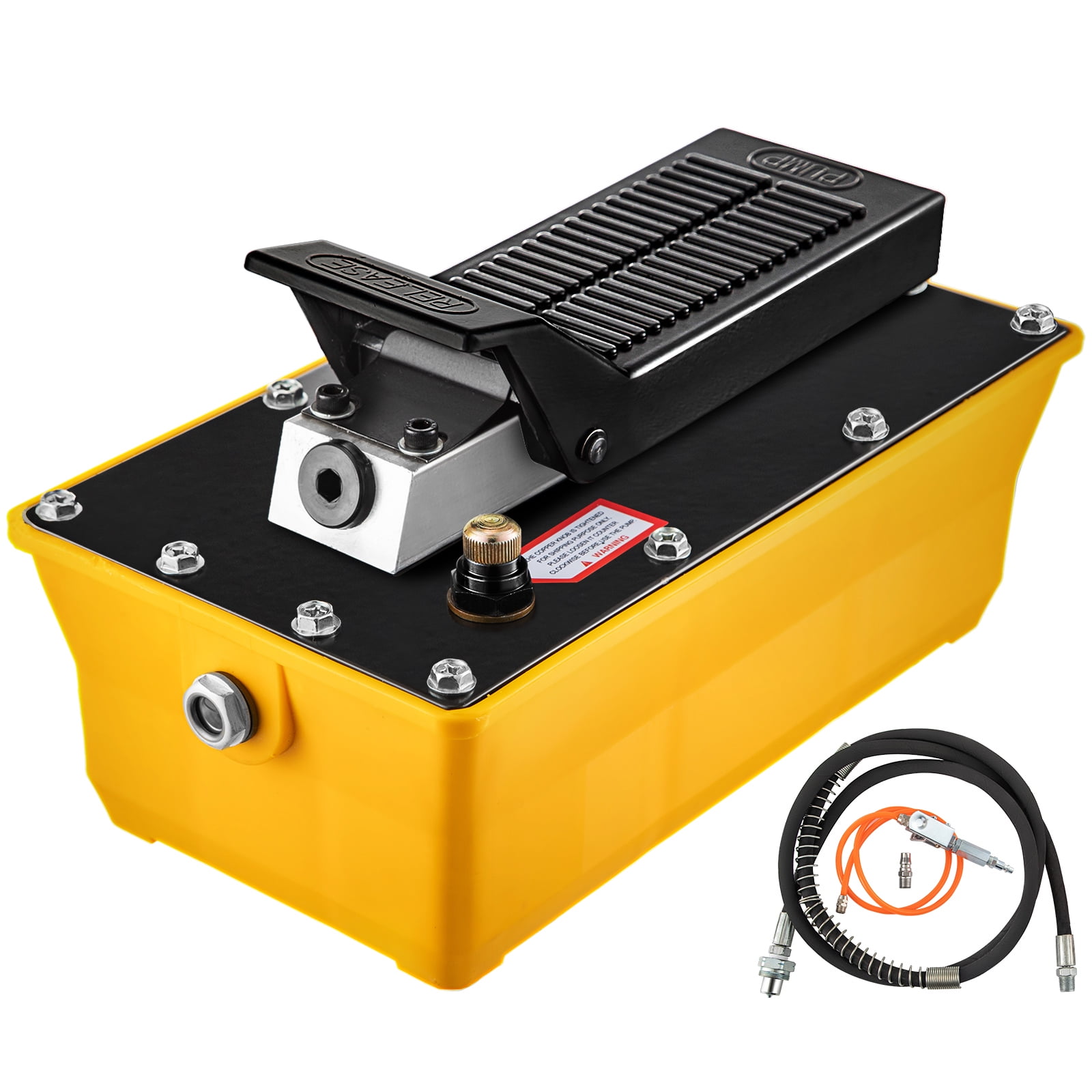 VEVOR Air Hydraulic Pump, 10,000 PSI Hydraulic Foot Pump, 1/2 Gal Reservoir Foot Operated Air