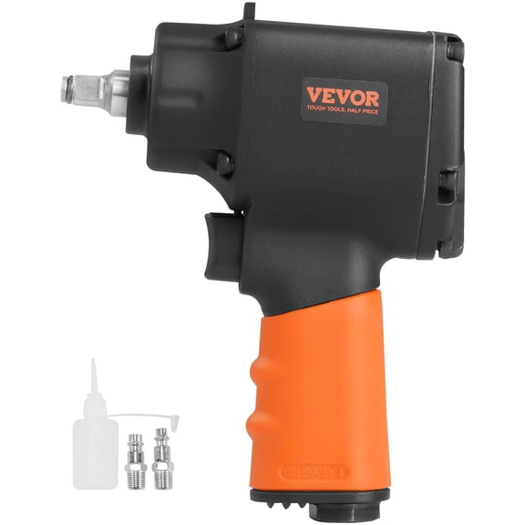 VEVOR Air Impact Wrench, 3/8-Inch Drive Air Impact Gun, Up to 690ft-lbs Nut-busting Torque, Lightweight Pneumatic Impact Wrench for Auto Repairs and Maintenance