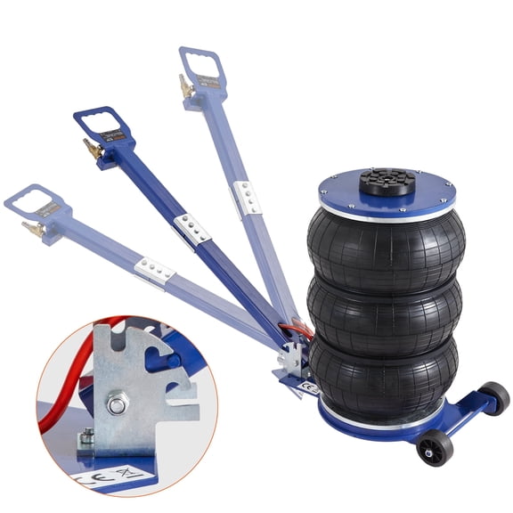 VEVOR Air Jack, 5 Ton/11000 lbs Triple Bag Air Jack, Airbag Jack with Six Steel Pipes, Lift up to 18.5 inch/470 mm