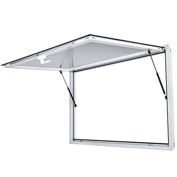 VEVOR Aluminum Alloy Concession Window, 53 x 33 inch, with Awning and Double-Point Fork Lock Handle