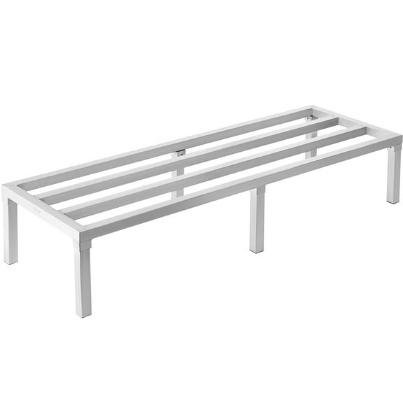 VEVOR Aluminum Dunnage Rack, 60 x 20 Commercial Food Floor Rack, 12 Off the Floor, 1800 lbs Capacity All-Welded Aluminum Storage Rack, for Storage in Restaurants, Kitchens, Garages and Vehicles