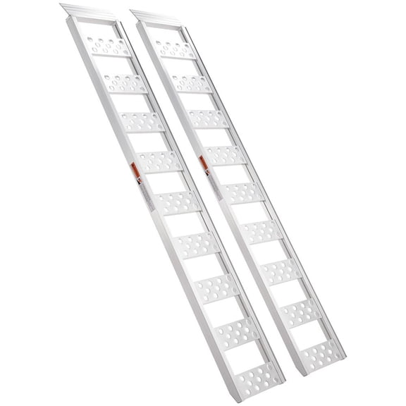Aluminum Ramps, 1250lbs, Straight Ramp with Treads and Load Straps, Portable Loading Ramp for Motorcycles, ATVs, Trucks, Lawn Mower, Dirt Bike, Garden Tractor, 78"L x 12"W, 2Pcs