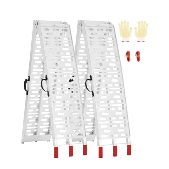 VEVOR Aluminum Ramps, 1500 lbs, 2Pcs Heavy-duty Ramps with Wider Ramp Surface, Universal Stable Loading Ramp with Handles, Fit for ATV, UTV, Motorcycle, Electric Bicycle, etc.