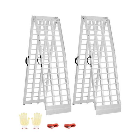 VEVOR Aluminum Ramps, 2000 lbs, 2Pcs Heavy-duty Ramps with Wider Ramp Surface, Universal Stable Loading Ramp with Handles, Fit for ATV, UTV, Motorcycle, Electric Bicycle, etc.