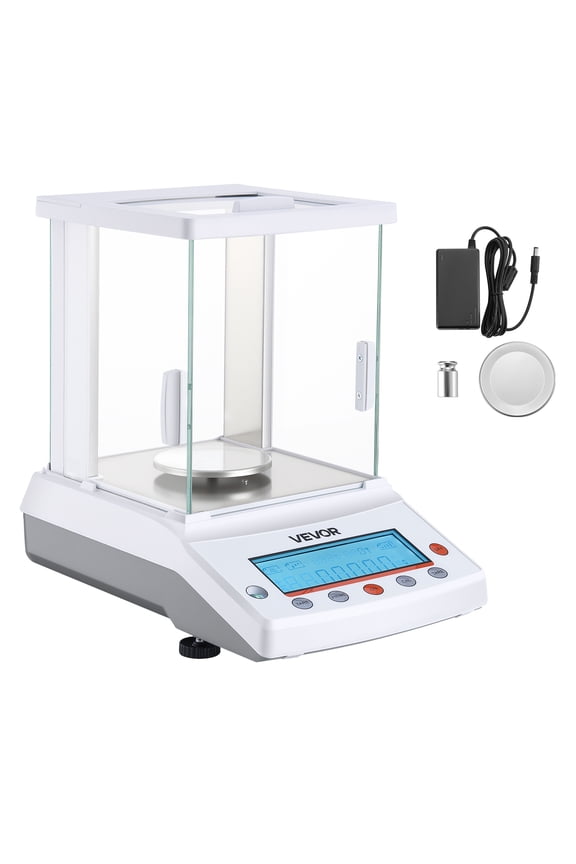 Analytical Balance, 220 g x 0.1 mg,0.0001 g High Precision Accuracy Lab Scale,g/oz/ct/mg 4 Units Electronic Digital Analytical Balance with Glass Draft Shield,for Laboratory Jewelry Pharmacy