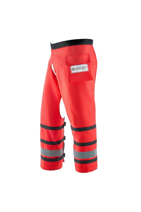 Apron Style Chainsaw Chaps, Class D, 8 Layers Chainsaw Pants with Adjustable Belt & Gear Pocket, Chain Saw Chaps for Men/Women, Chainsaw Safety Equipment for Loggers Forest Workers, Medium