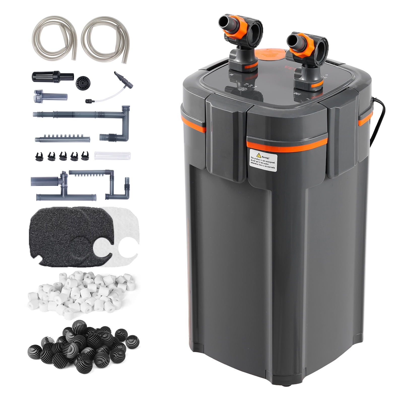 VEVOR Aquarium Filter 264GPH, 3-Stage Canister Filter 75 Gallon, Ultra ...