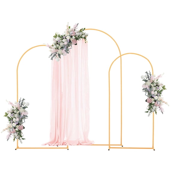 VEVOR Arch Backdrop Stand, Set of 3, 7.2/6.6/6 ft, Stable Structure ...
