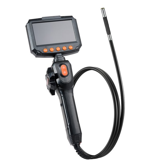 VEVOR Articulating Borescope Camera with Light, Two-Way Articulated Endoscope, 0.24" Slim Lens, 4.3" IPS Screen, 8X Zoom, IP67 Waterproof Inspection Camera for Auto, Mechanical Equipment (4.9FT Cable