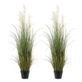 thumbnail image 1 of VEVOR Artificial Grass Plant, 2 Pack 47 inch Reed Flower Grass in Pot, Premium PVC Faux Fake Greenery Shrubs Plant for Indoor Outdoor House Home Garden Office Room Décor, Housewarming, Green, 1 of 9