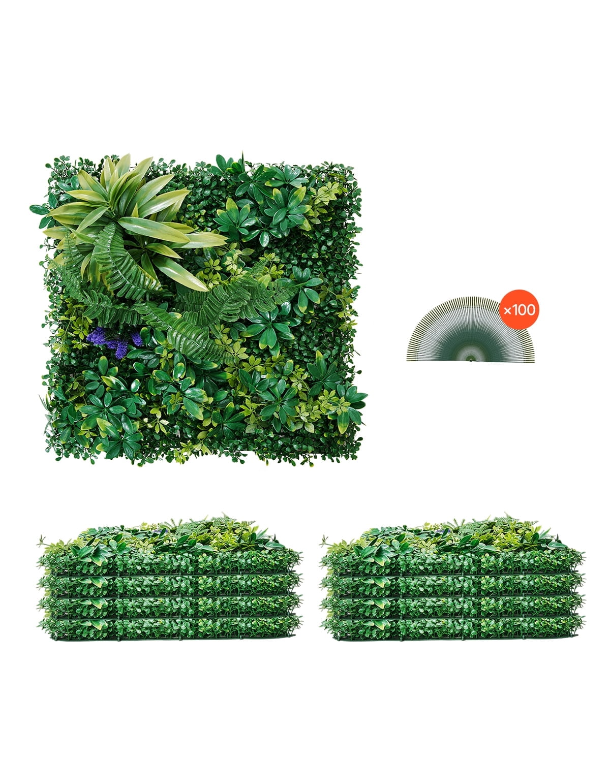 VEVOR Artificial Grass Wall Panels, 8 PCS 20 x 20 inch, 3D Combination  Greenery Boxwood Panel for Indoor Outdoor Green Decor & Ivy Fence Covering,  Privacy Backdrop Wall Hedge Screen for Garden - Walmart.com