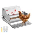 thumbnail image 1 of VEVOR Automatic Chicken Feeder, 25 lbs Capacity, Rainproof Treadle Poultry Feeder with Lockable Lid, No Waste, Galvanized Steel Construction, Outdoor Use, for Chicken, Bantams, Poultry, Pheasants, 1 of 9