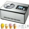 thumbnail image 1 of VEVOR Automatic Ice Cream Maker with Built-in Compressor, 2 Quart No Pre-freezing Fruit Yogurt Machine, Stainless Steel Electric Sorbet Maker, 3 Modes Gelato Maker with LCD Display & Timer, Silver, 1 of 9
