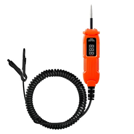 VEVOR Automotive Circuit Tester, 3 - 72 DCV Power Circuit Probe Tester with LED Screen and Lighting, Automotive Power Tester Probe with 11.5 ft / 3.5 m Cable, ABS Shell Electrical Detector Finder