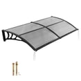 thumbnail image 1 of VEVOR Awnings for Door Entrance, 38 x 78 in, Exterior Front Door Window Awnings with Drainage & ABS Bracket, Rain Snow Sun Protection, Overhang Polycarbonate Door Canopy for Porch Patio, Smoky Gray, 1 of 9