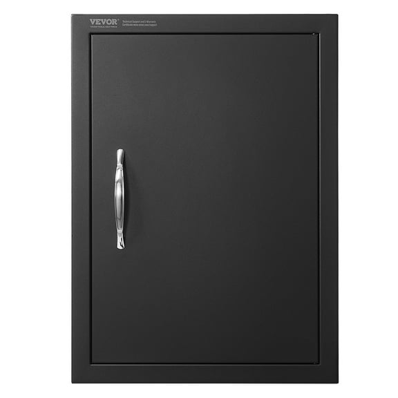 VEVOR BBQ Access Door, 16W x 22H Inch Single Outdoor Kitchen Door, Cold Plate Flush Mount Door, Wall Vertical Door with Handle, for BBQ Island, Grilling Station, Outside Cabinet