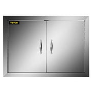 VEVOR BBQ Access Door 31W x 24H inches, Double Wall Construction Cutout Outdoor Kitchen Access Doors 304 Grade Brushed Stainless Steel Heavy Duty for BBQ Island, Grilling Station