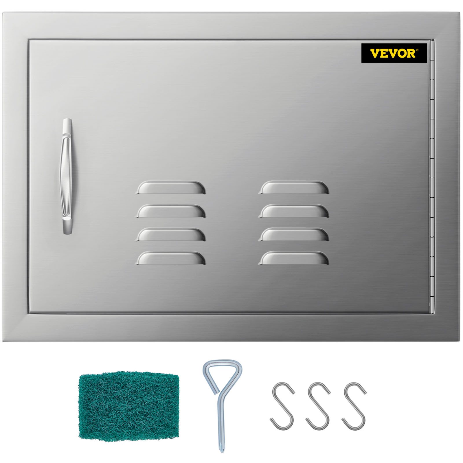 VEVOR  BBQ Access  Door with Vents 14W x 20H inch Wall Construction Stainless Steel Flush Mount for BBQ Island, 14inch x 20inch, Single BBQ Island Door Metals Horizontal Single Access Door - image 1 of 10