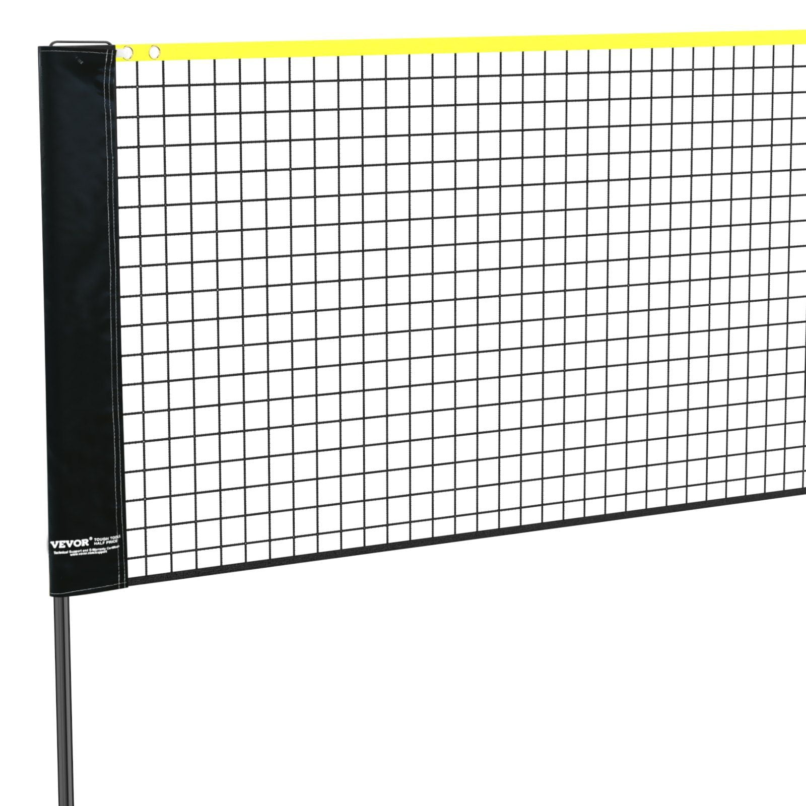 VEVOR Badminton Net, Height Adjustable Volleyball Net, 20ft Wide Foldable Pickleball Net, Portable Tennis Net Set with Poles, Stand, Bag, Rackets, Nylon Shuttlecocks, Kid Backyard Indoor Out