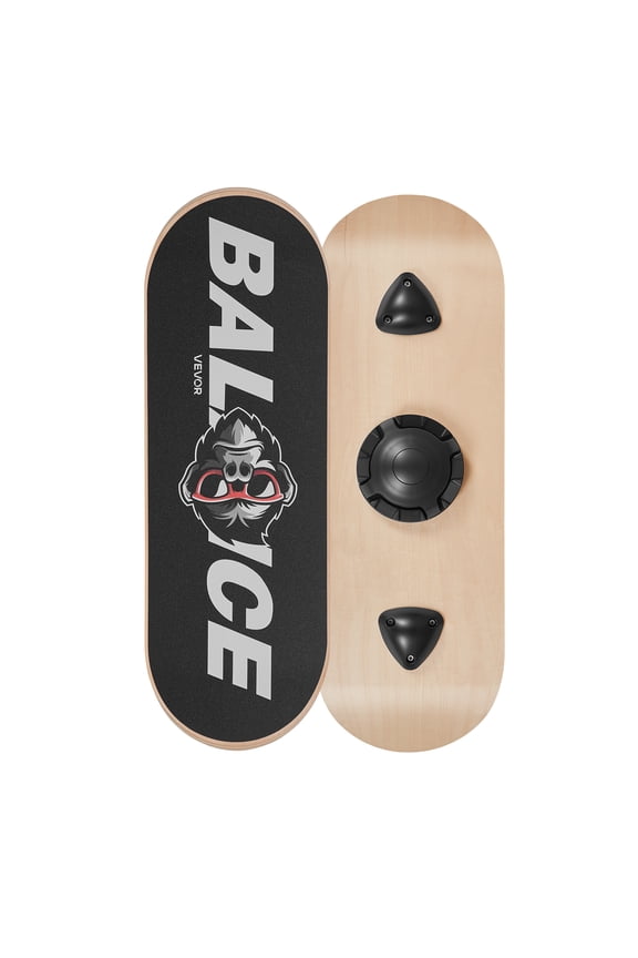 Balance Board, Wobble Board Trainer for Adults 3-Level Adjustable Base, Premium Wooden Balance Training Equipment, Slip-Resistant Surface for Core Workout, Standing Desk Exercise, Home Gym,Yoga