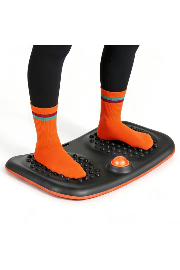 Balance Board, Wobble Board Trainer for Adults, Premium Balance Training Equipment Rocker, Compact & Lightweight for Core Workouts, Standing Desk Exercise, Home Gym, Office, Workstation, Black