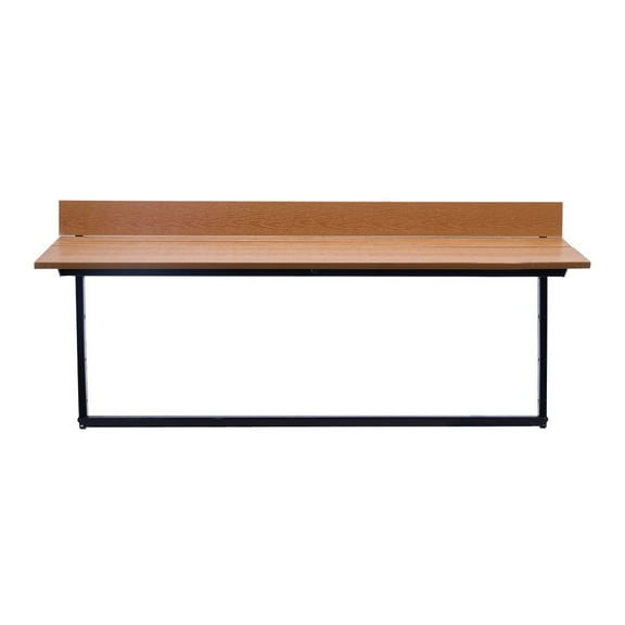 Balcony Hanging Table, 15 x 39 in Folding Balcony Railing Table, Outdoor Balcony Bar Table for Railings, 5-Level Adjustable, Fit Railing from 1" to 5.3", Serving Table for Patio & Deck
