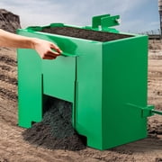 VEVOR Ballast Box, 3-Point Category 1 Tractor Ballast of 800 lbs Capacity, with Standard 2 Inch Hitch Receiver, Heavy-Duty Steel 3.2 ft  Large Volume Durable Loader Attachment with Sliding Door,Green