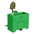 thumbnail image 1 of VEVOR Ballast Box, 3-Point Category 1 Tractor Ballast of 800lbs Capacity, for 2 Inch Hitch Receiver, Heavy-Duty Steel 4.3 ft³ Large Volume Loader Attachment with Sliding Door, Green, 1 of 9