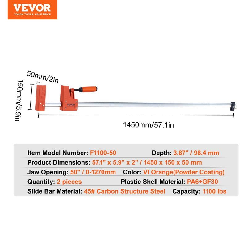 VEVOR Bar Clamps for Woodworking, 2-Pack 36 inch Opening,Lockable F VEVOR Bar Clamps for Woodworking, 2-Pack 36 inch Opening,Lockable F