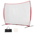 thumbnail image 1 of VEVOR Barricade Backstop Net, 12x9 ft Ball Sports Barrier Netting, Portable Practice Equipment with Carry Bag, Protection Screen for Baseball Softball Lacrosse Soccer Hockey Training, for Backyard, 1 of 9