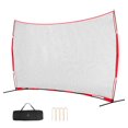 thumbnail image 1 of VEVOR Barricade Backstop Net, 16x10 ft Ball Sports Barrier Netting, Portable Practice Equipment with Carry Bag, Protection Screen for Baseball Softball Soccer Hockey Training, for Backyard, 1 of 9