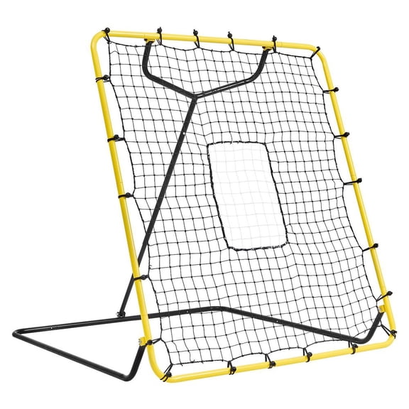 Baseball And Softball Rebounder Net 4x4.5 Ft PitchBack Adjustable Angles