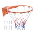 thumbnail image 1 of VEVOR Basketball Rim, Wall Door Mounted Basketball Hoop, Heavy Duty Q235 Basketball Flex Rim Goal Replacement with Net, Standard 18" Indoor and Outdoor Hanging Basketball Hoop for Kids Adults, 1 of 9