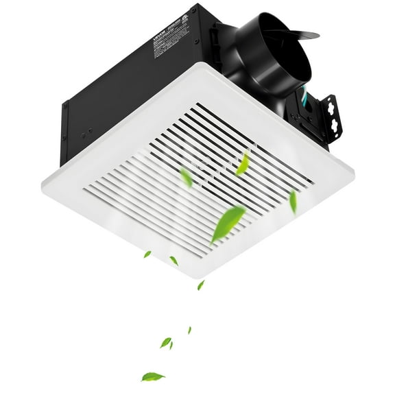 VEVOR Bathroom Exhaust Fan, 80 CFM Bathroom Vent, Low-Noise, Premium Motor Ceiling Fan, Standard 4-inch Duct Interface for Laundry Room, Storage Room, Home Ventilation, White