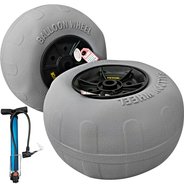 8 Balloon Cushion, Carefree (No-Flat Tire) Wheel With Bearings