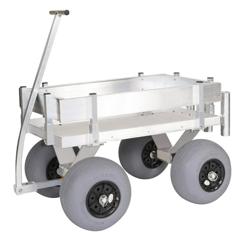 Heavy Duty Fishing Cart Foldable Collapsible Wagon with Rod Holders Big  Wheels