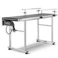 thumbnail image 1 of VEVOR Belt Conveyor, 59 x 15.7 inch Conveyor Table, Heavy Duty Stainless Steel Motorized Belt Conveyor for Inkjet Coding Applications Powered PVC Belt Anti-Static Adjustable Speed (Double Guardrail), 1 of 10