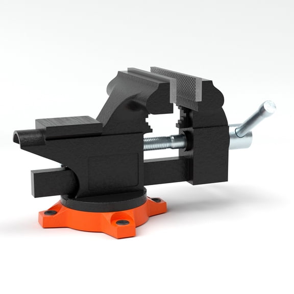 VEVOR Bench Vise, 4.5-inch Jaw Width 3.3-inch Jaw Opening , 240-Degree Swivel Locking Base Multipurpose Vise with Anvil, Heavy Duty Cast Iron Workbench Vise with Bolts & Nuts, for Drilling, Pipe Cutt