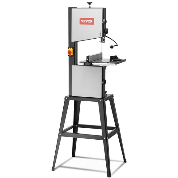 VEVOR Benchtop Band Saw, 10-Inch, Dual-Speed (560 & 1100 RPM), 370W 1/2HP Motor, Includes Metal Stand, Work Light, Fence, and Miter Gauge for Wood, Aluminum, Plastic Crafting