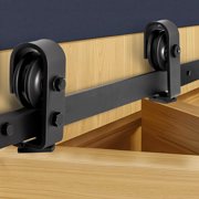 VEVOR Bi-Folding Sliding Barn Door Hardware Track Kit, 52" Top Mount Track Kit, Slide Smoothly & Quietly, Heavy Duty, Easy to Install, Suitable for Two 24" Closet Pantry Laundry Doors (Not Included)