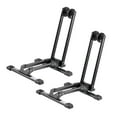 thumbnail image 1 of VEVOR Bike Racks 2 Pack, Fits 20 to 29 Inch Mountain & Road Bikes, Alloy Steel Rust-Resistant Bike Floor Stand Rack, Foldable Bicycle Stand for Entryway, Garage, Home Bikes Parking & Storage, Black, 1 of 9