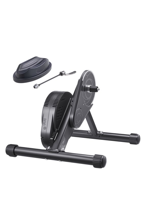 Bike Trainer, 1-13 Level, 26-29 in & 700C Wheels, Smart Bicycle Stationary Stand for Indoor Exercise Riding with Front Wheel Riser Block, Fits Road and Mountain Bikes, Compatible with Zwift App