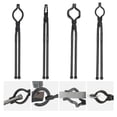 thumbnail image 1 of VEVOR Blacksmith Tongs,18” 4 PCS, V-Bit Bolt Tongs, Wolf Jaw Tongs,Z V-Bit Tongs and Gripping Tongs, Carbon Steel Forge Tongs with A3 Steel Rivets, for Beginner and Seasoned Blacksmiths, Bladesmiths, 1 of 9
