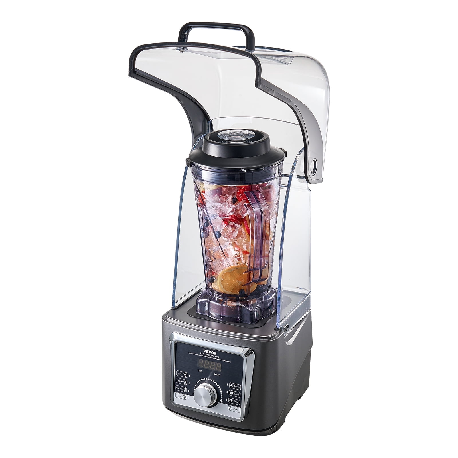 VEVOR Blender for Smoothies, 135 oz 1400W, Professional Blender with Powerful Motor, Multi-Functional Food Processing Blender with Noise Cover for Smoothie/Milkshake/Juice, Fits for Kitchen