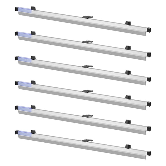 VEVOR Blueprint Clamps, 30 Inches, Blueprint Hanging Clips Binding Strips, Aluminum Construction, Large Document Storage, for Blue Print, Maps, Construction Paper Poster Plans Drawings Arts,Pack of 6