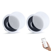 VEVOR Bluetooth Ceiling Speakers, 8", In Ceiling & In-Wall Speaker System with Amplifier, 2-Way Flush Mount Speakers, for Damp Humid Placement, Home Theater, Living Room, or Covered Patio, 1 Pair
