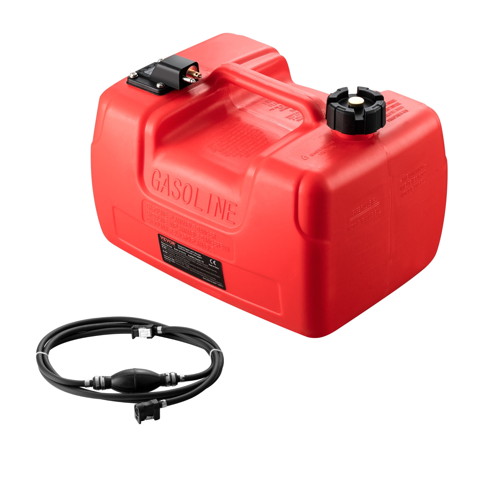 Boat Fuel Tank, 3.17-Gallon/12-L Marine Outboard Transfer Tank, Transfer Tank with 9.8ft Hose, Gauge for Outboard Engine, Yacht, Fishing Boat, Deck, Red at Walmart