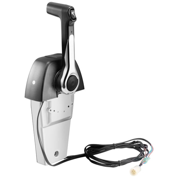 Boat Throttle Control, 704-48205-P1 Top-Mounted Outboard Remote Control Box for Yamaha 4-Stroke, Marine Throttle Control Box with Power Trim Switch and 4.6 ft Harness with 5 Pin Connector