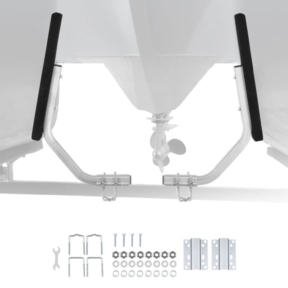VEVOR Boat Trailer Guides, 1.2 in Adjustable Width Trailers Guide, 2PCS High-Hardness Steel Trailer Guide-Ons with Thick Support Pads, Fits L-Beam, Box or C-Channel Bunk-Style Pontoon Trailers